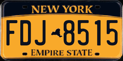 NY license plate FDJ8515