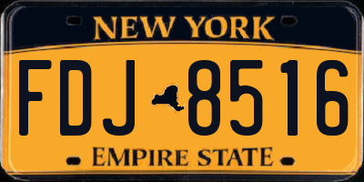 NY license plate FDJ8516