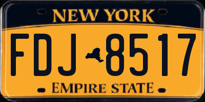 NY license plate FDJ8517