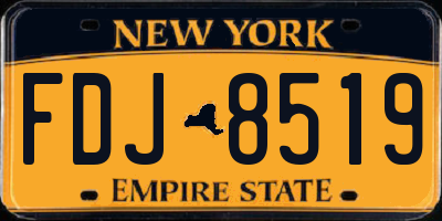NY license plate FDJ8519