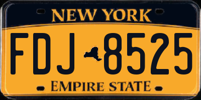 NY license plate FDJ8525