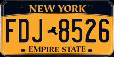 NY license plate FDJ8526