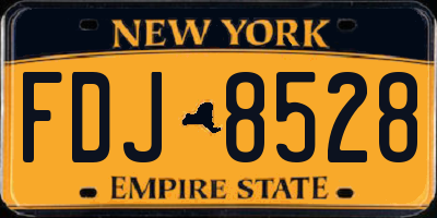 NY license plate FDJ8528