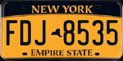 NY license plate FDJ8535