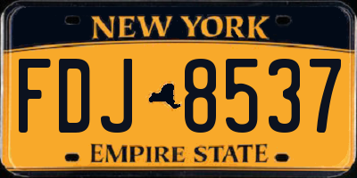 NY license plate FDJ8537
