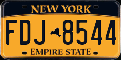 NY license plate FDJ8544