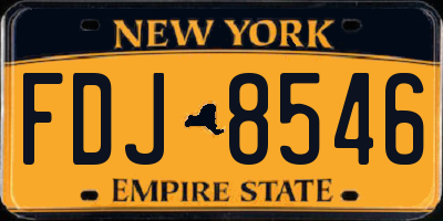 NY license plate FDJ8546
