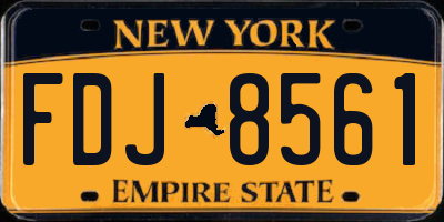 NY license plate FDJ8561
