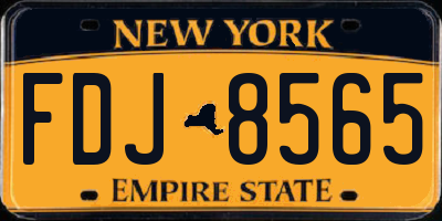 NY license plate FDJ8565