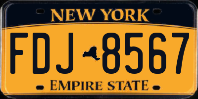 NY license plate FDJ8567