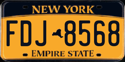 NY license plate FDJ8568