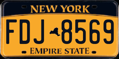 NY license plate FDJ8569