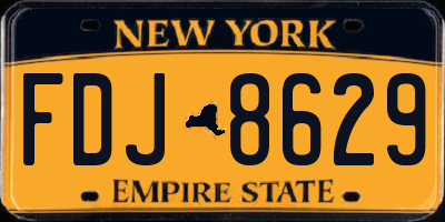 NY license plate FDJ8629