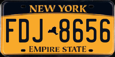 NY license plate FDJ8656
