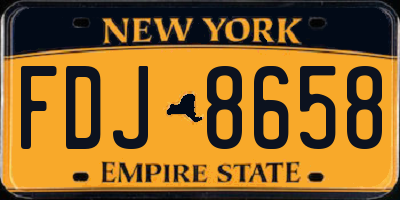 NY license plate FDJ8658