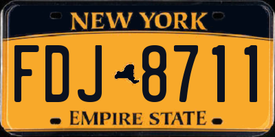 NY license plate FDJ8711