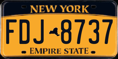 NY license plate FDJ8737