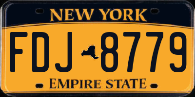 NY license plate FDJ8779