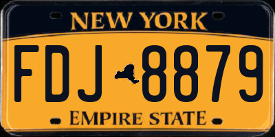 NY license plate FDJ8879