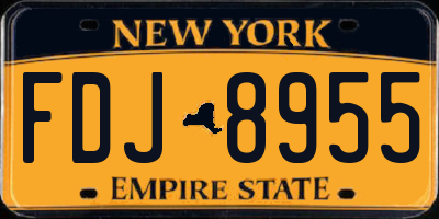 NY license plate FDJ8955