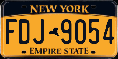 NY license plate FDJ9054
