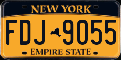 NY license plate FDJ9055