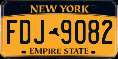 NY license plate FDJ9082