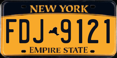 NY license plate FDJ9121