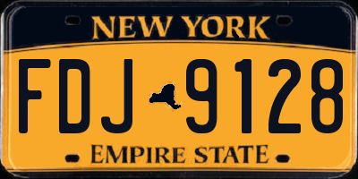 NY license plate FDJ9128