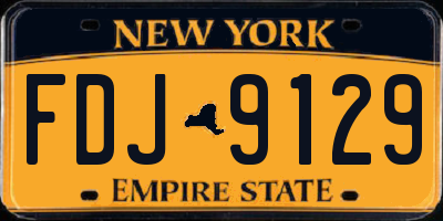 NY license plate FDJ9129