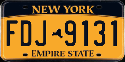 NY license plate FDJ9131