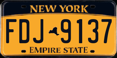 NY license plate FDJ9137