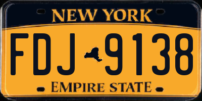 NY license plate FDJ9138