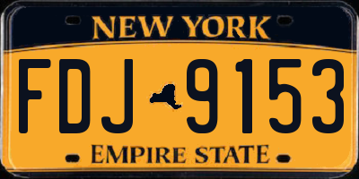 NY license plate FDJ9153