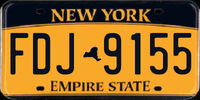NY license plate FDJ9155
