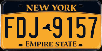 NY license plate FDJ9157