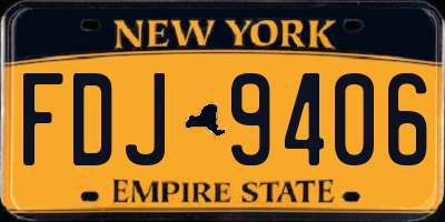 NY license plate FDJ9406
