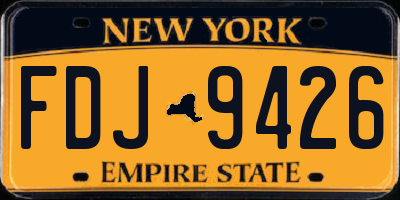 NY license plate FDJ9426