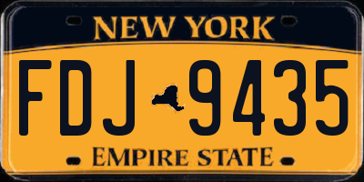 NY license plate FDJ9435
