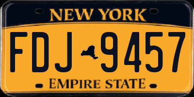 NY license plate FDJ9457
