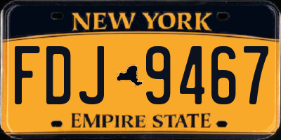 NY license plate FDJ9467