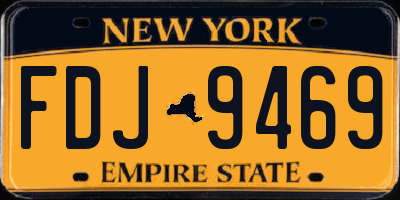NY license plate FDJ9469