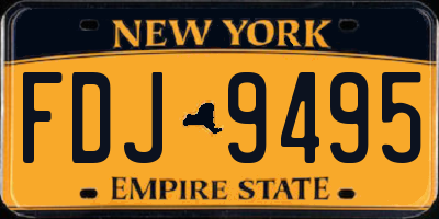 NY license plate FDJ9495