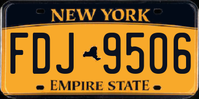 NY license plate FDJ9506