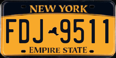 NY license plate FDJ9511