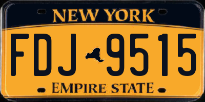 NY license plate FDJ9515