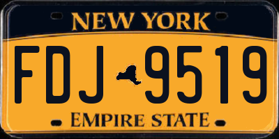 NY license plate FDJ9519