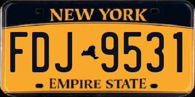NY license plate FDJ9531
