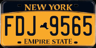 NY license plate FDJ9565