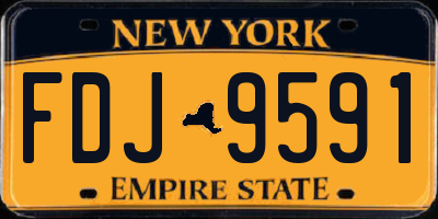 NY license plate FDJ9591